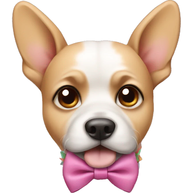 Dog with bow emoji