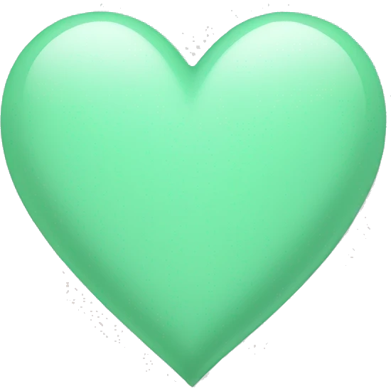 Mint green heart emoji
