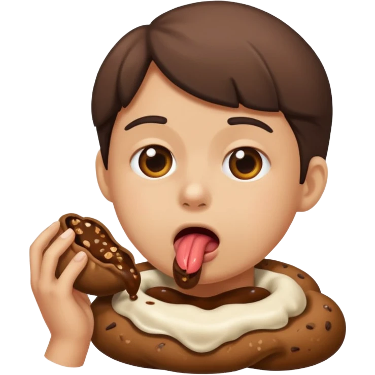 eating poop emoji