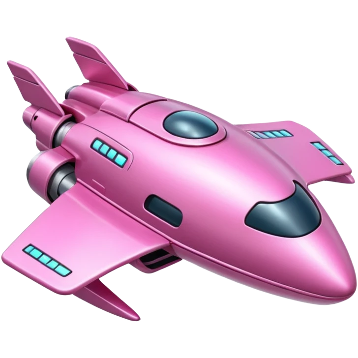 Pink spaceship emoji