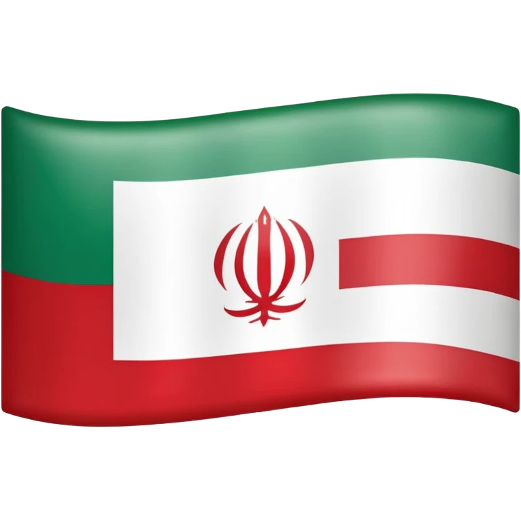 square iranian flag green white and red, green on top  whiite in middle red at the bottom emoji