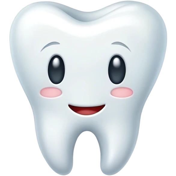 Red human tooth emoji