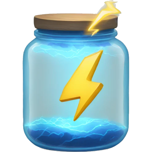 Lightning in a jar emoji