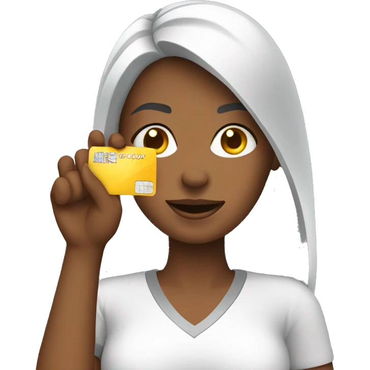 Women holding a Credit card  emoji