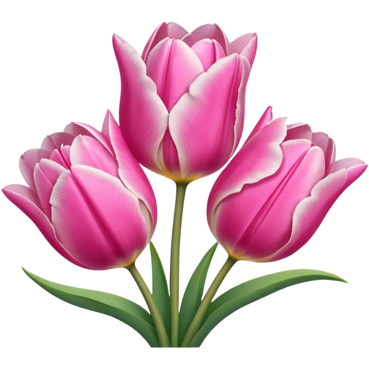 Pink tulips emoji