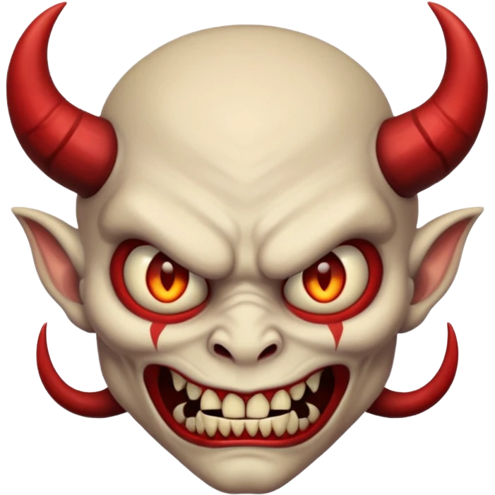 Demon sans la peu rouge emoji