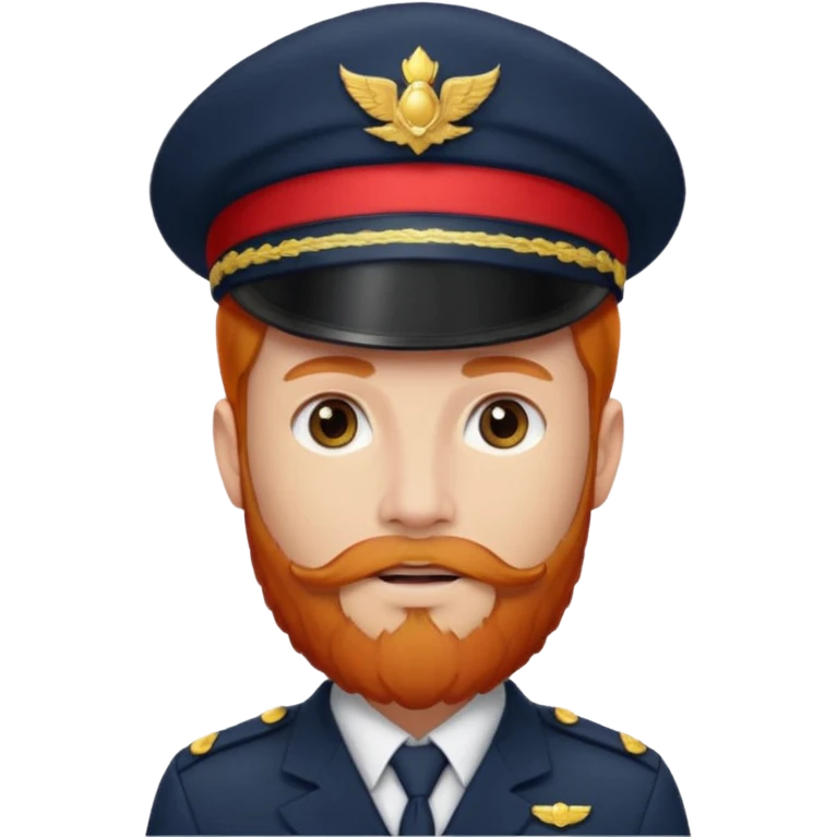 bellboy face long hair ginger bellboy red hat beard emoji