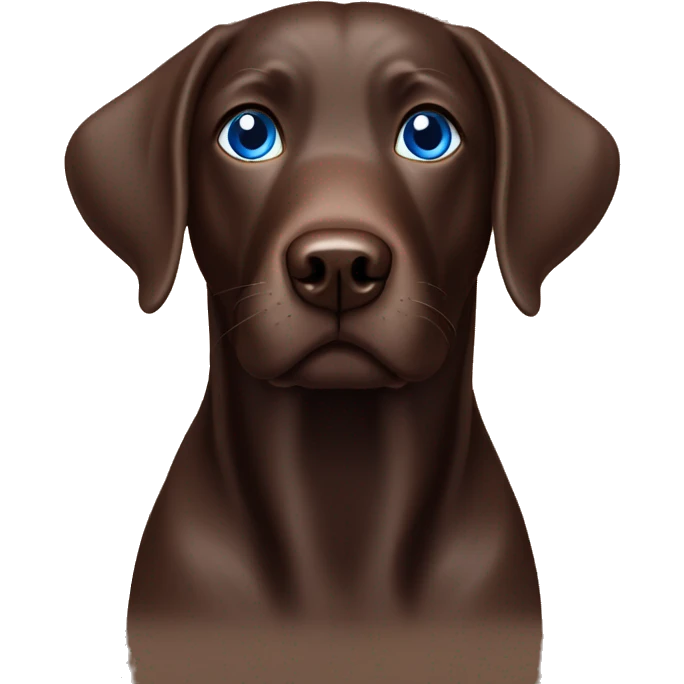 chocolate labrador with blue eyes emoji