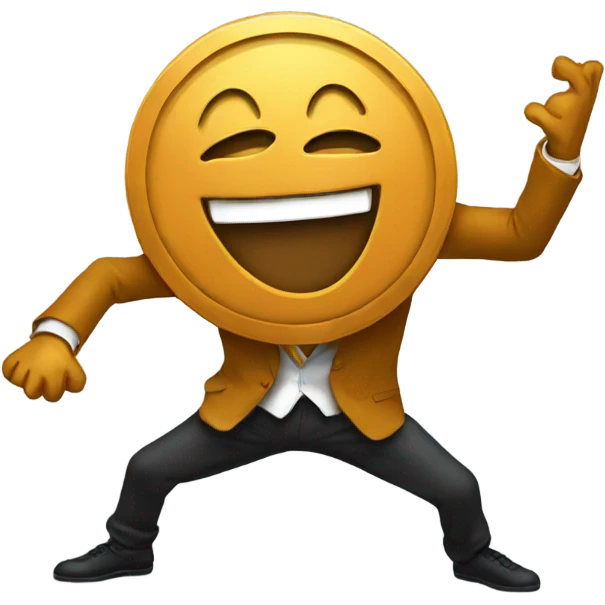 Dancing bitcoin emoji