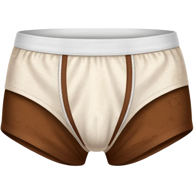 brown streak on white underwear  emoji