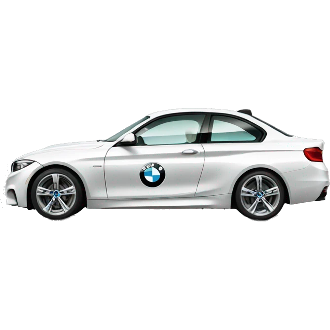 Car with BMW logo colours emoji