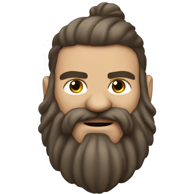 Emoji d'un nain guerrier barbu avec une hache  emoji