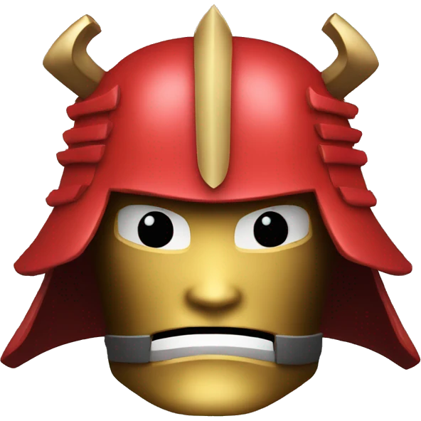 empty red samurai helmet emoji