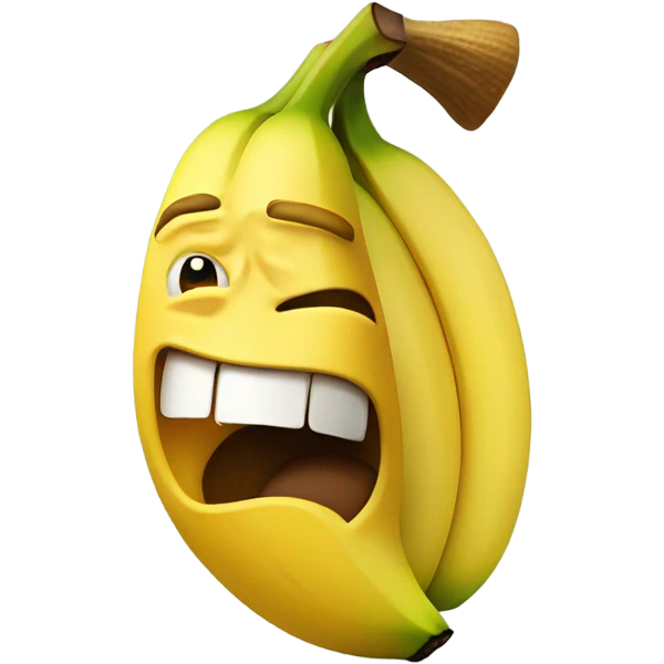 An angry banana emoji