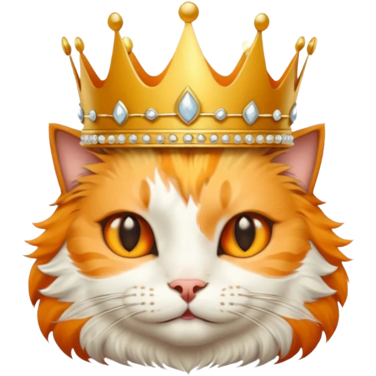 cat head with a crown emoji
