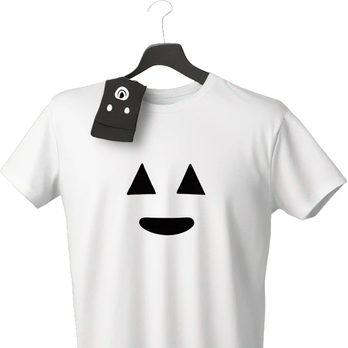 white cyber sigilism tee shirt  emoji