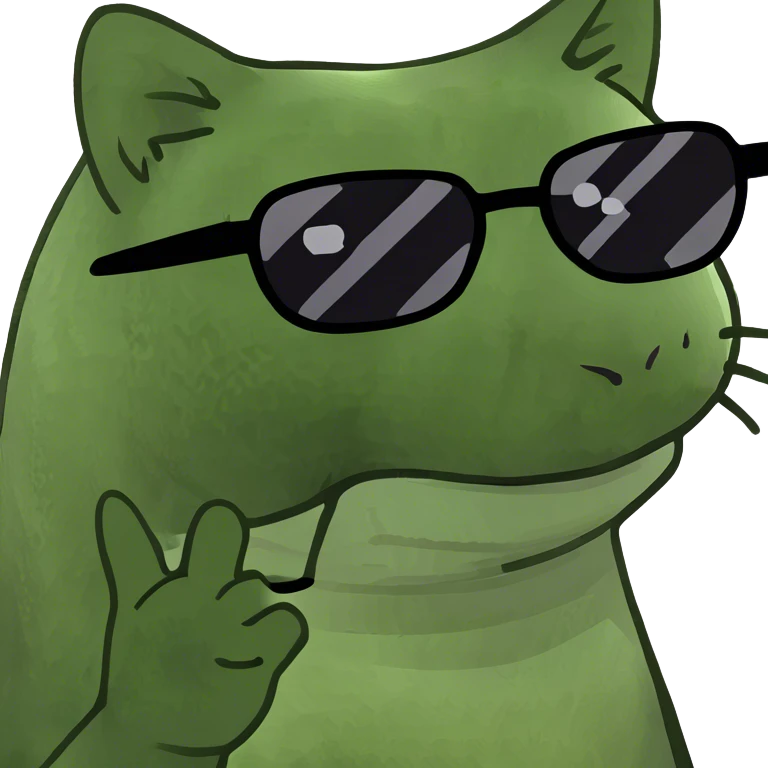 Cat with sunglasses emoji