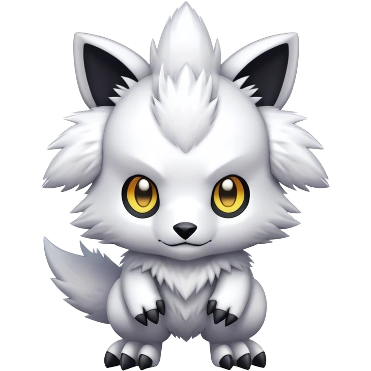 cute kawaii cool edgy futuristic Digimon-Fakemon-animal full body emoji