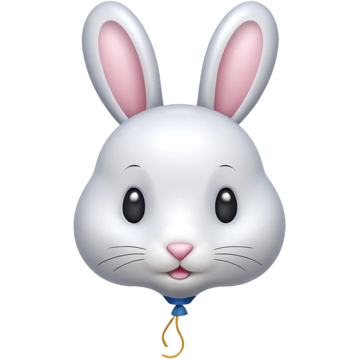 rabbit shaped flying balloons emoji