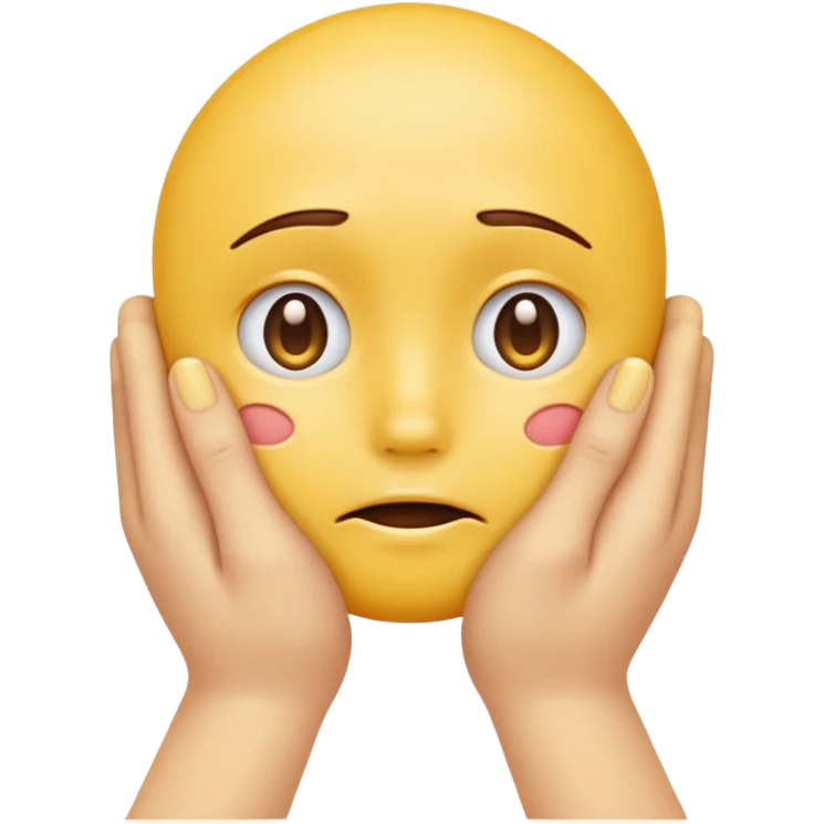 hands caressing sad emojis face emoji
