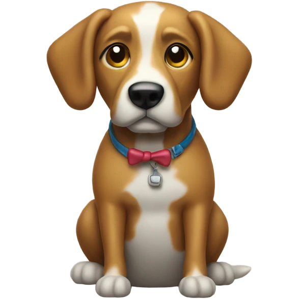 Simple classic dog made from a balloon emoji