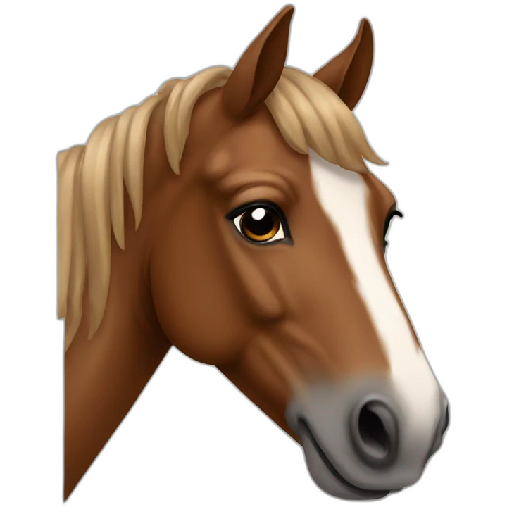 Brown horse from the front emoji
