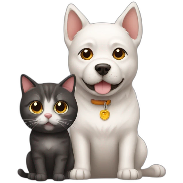 dog with a cat emoji