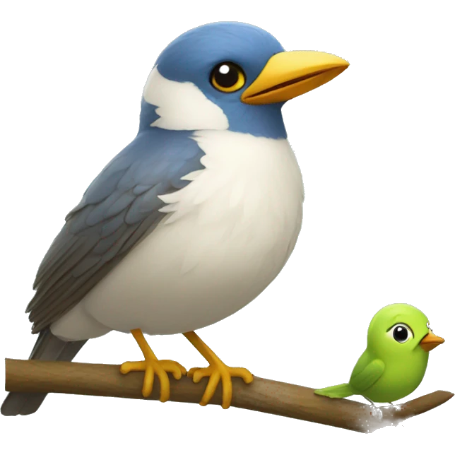 Oiseau qui fait un bisou emoji