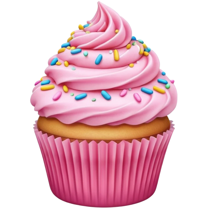 cupcake with pink icing emoji