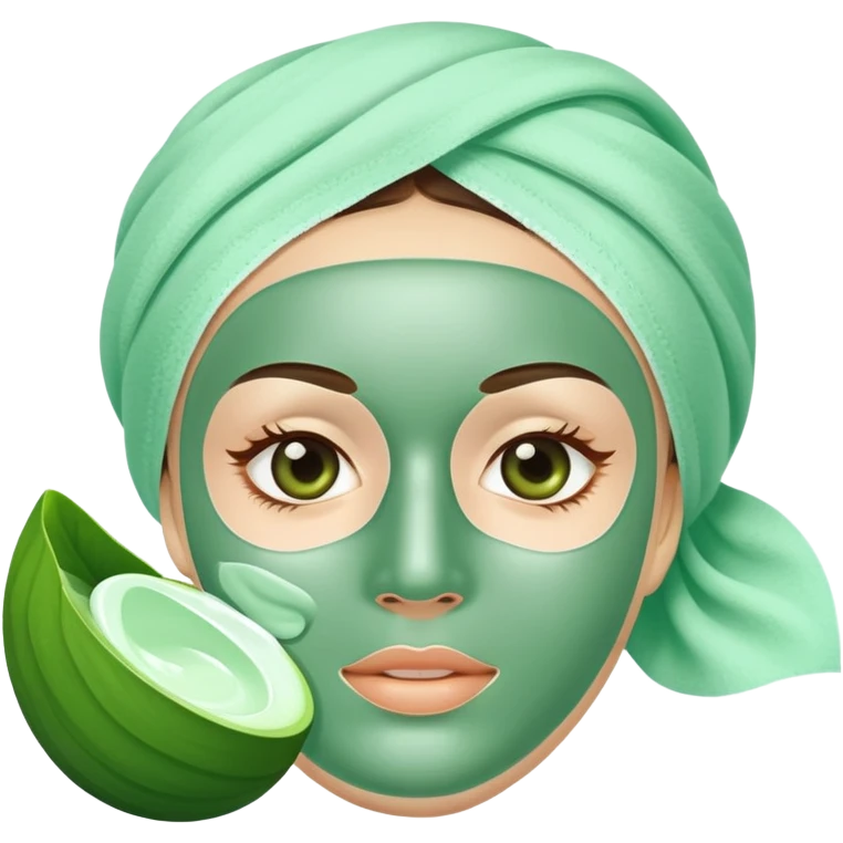 Natural spa treatment face mask emoji