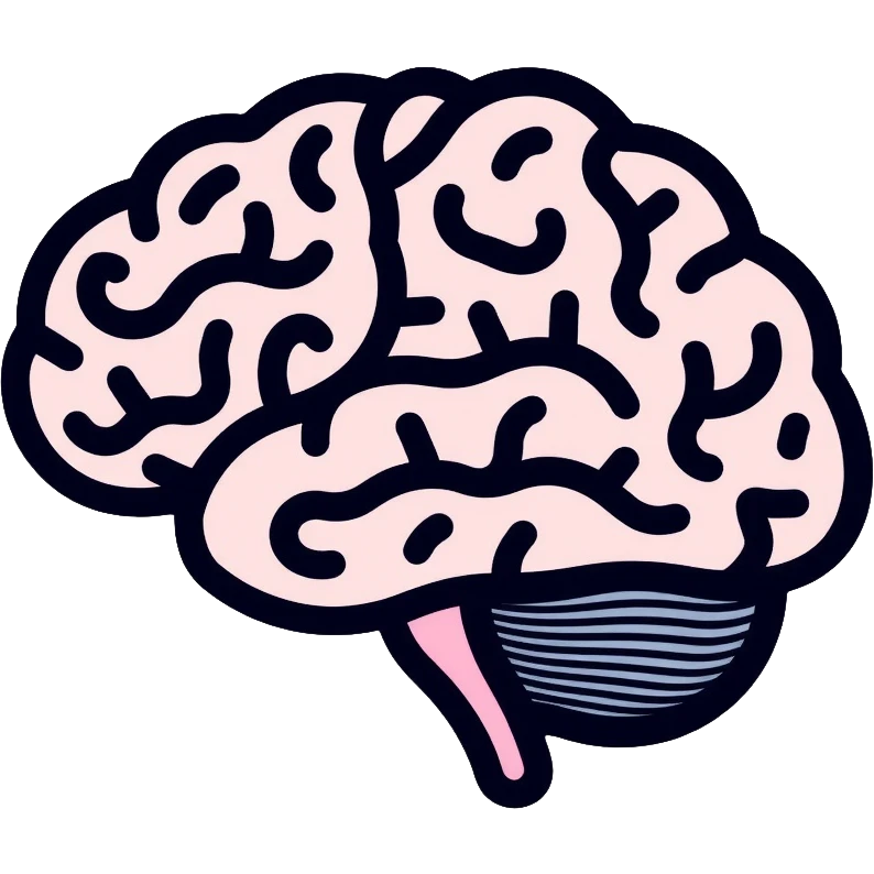 brain radiology scan with anatomical details emoji