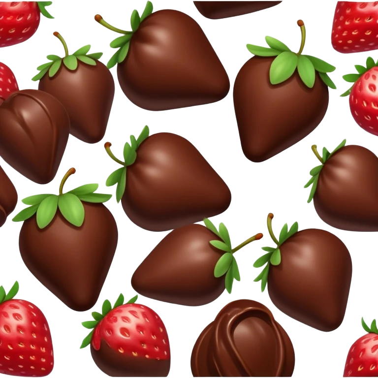 Fresas cubiertas de chocolate y decoradas  emoji