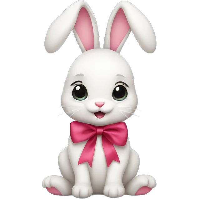 bunny with ribbon emoji