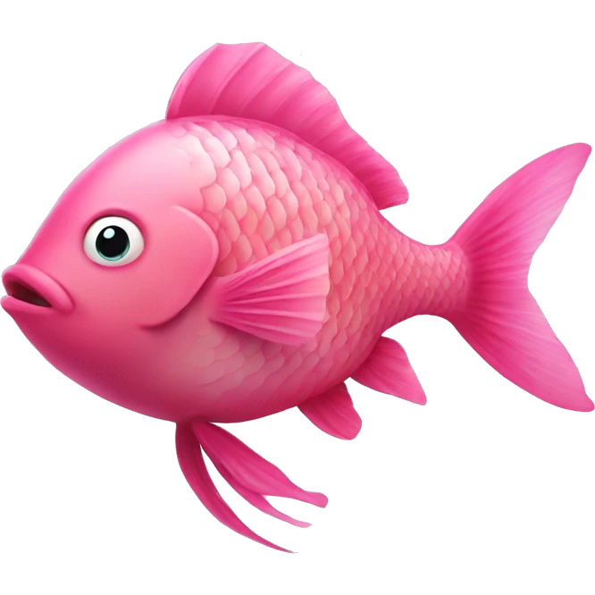A beautiful pink fish with long tail  emoji
