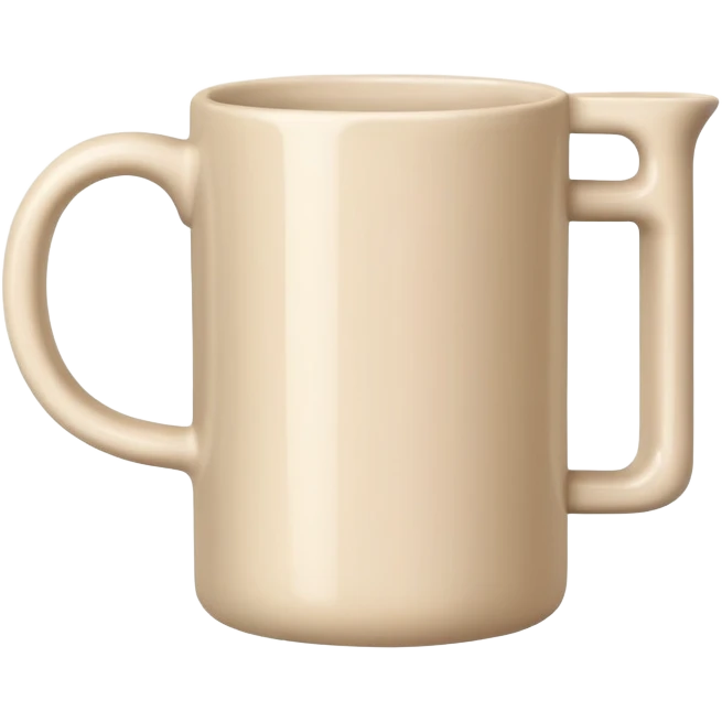 Pale beige Cylindrical mug  emoji