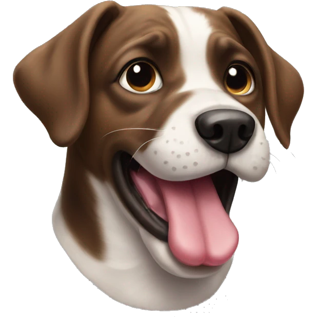 dog sticking tongue out emoji