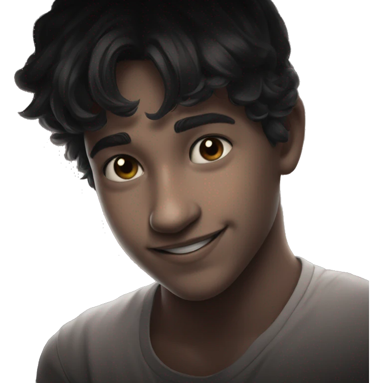 happy male portrait glance emoji