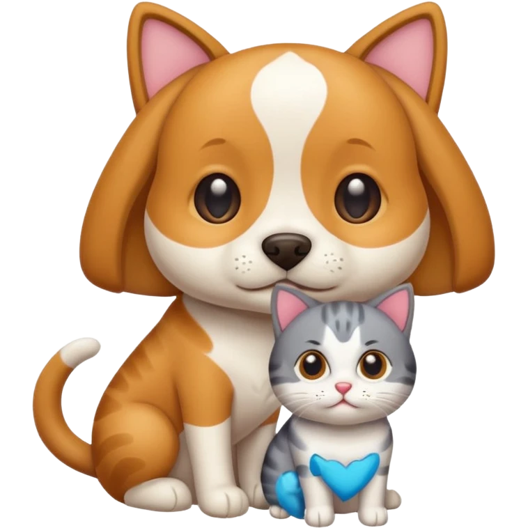 émote d'un chien et d'un chat avec un texte Ultra Premium DIrect emoji