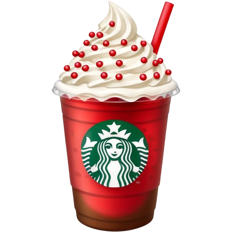 Iced Christmas Starbucks coffee emoji