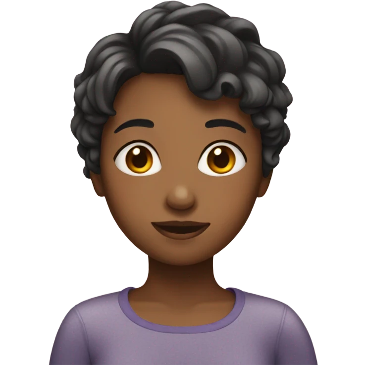 Girl with short hair emoji