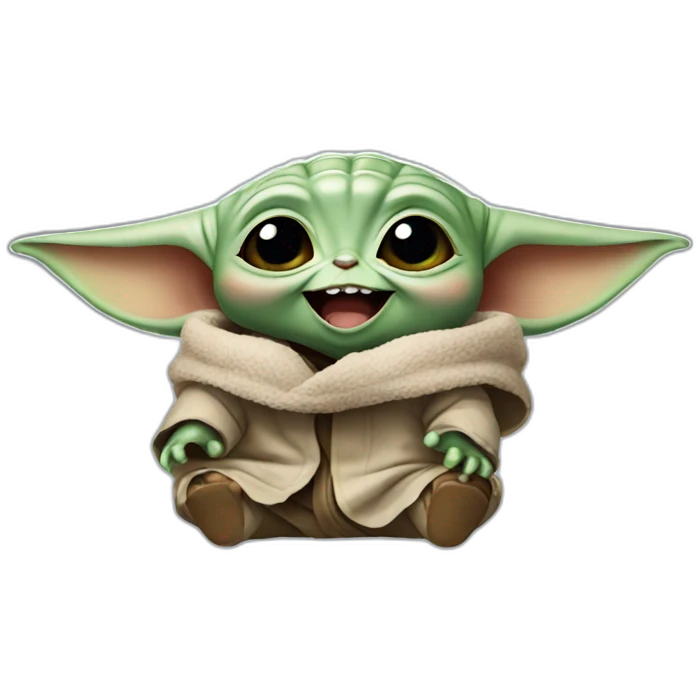 baby yoda laughing emoji