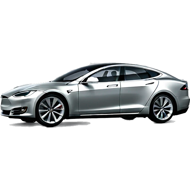 tesla model s silver emoji