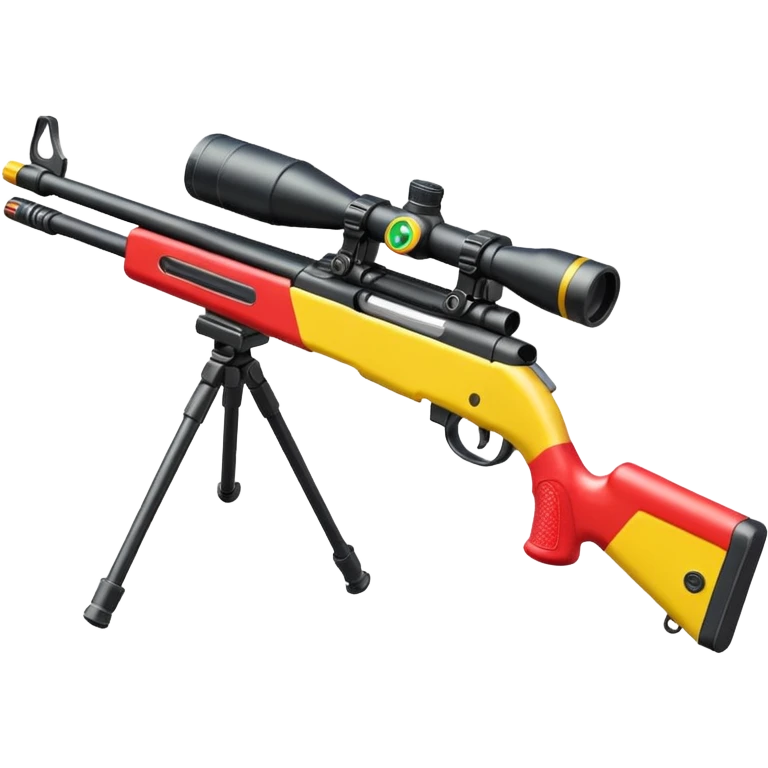 miniature toy sniper rifle with bright colors emoji