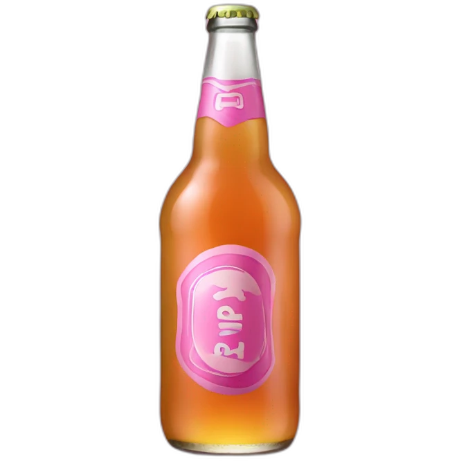 Pink Bottle beer emoji