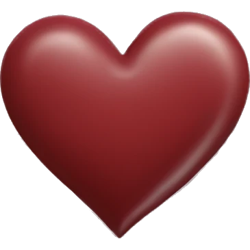 burgundy red heart emoji
