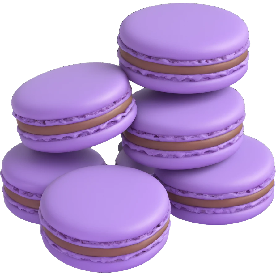 soft purple macaroons emoji