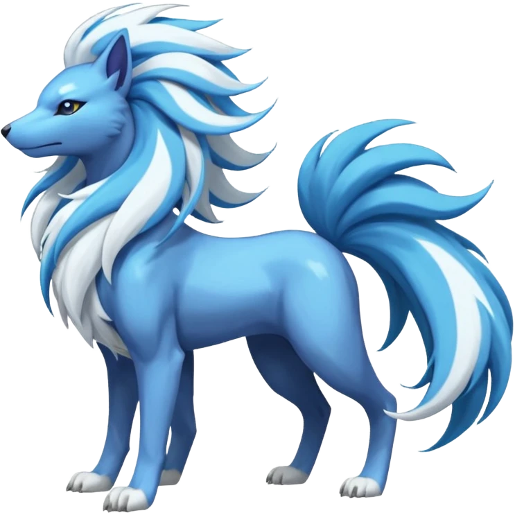 Manectric-Electrike-Furfrou-Suicune-Fakemon-fusion, full body emoji