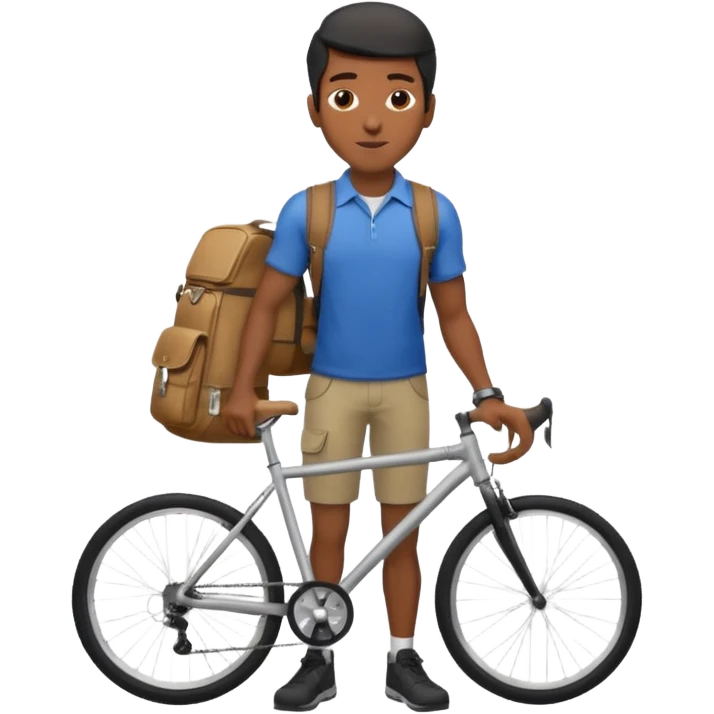 Urban Bike Courier black man  emoji