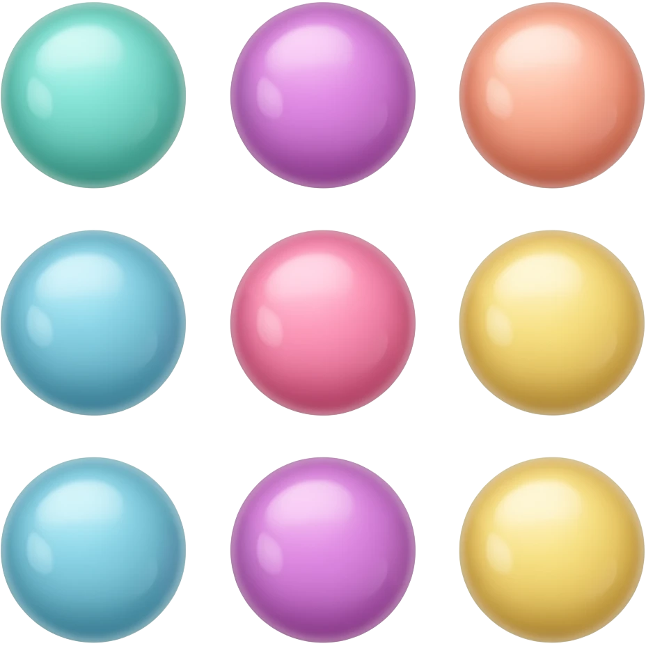 Bonbons multicolore pastel clair, turquoise mauve rose jaune emoji