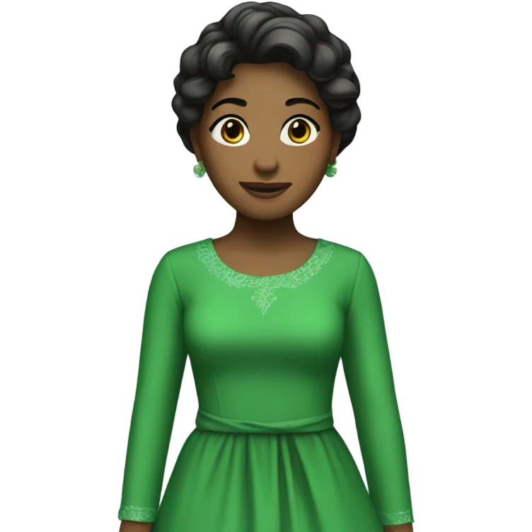 Green dress with long sleeves emoji
